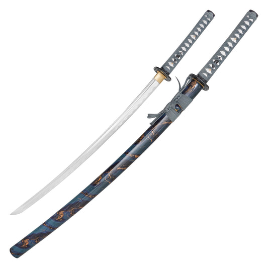 ONIKIRI - 39" Blue Marbled Carbon Steel Katana | Katana