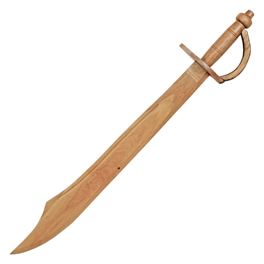 30" Large Wooden Pirate Sword Replica | Collectible Wood Display Sword