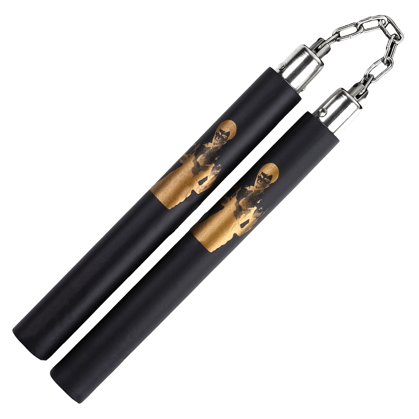 12" Black Foam Bruce Lee Nunchaku | Martial Arts Training Weapon