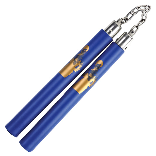 12" Blue Bruce Lee Foam Nunchaku | Martial Arts Training Weapon