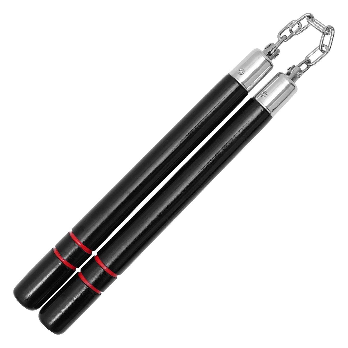 30.5" Black Wood Chained | Practice Nunchucks