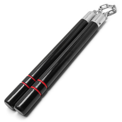 30.5" Black Wood Chained | Practice Nunchucks