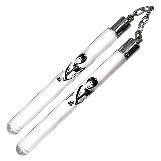 12" Clear Acrylic Nunchaku | Martial Arts Training Weapon