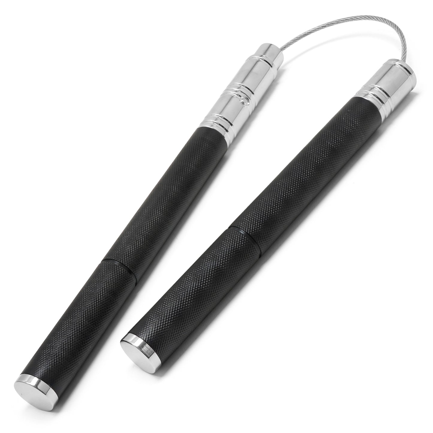 26" Black Wired Metal | Practice Nunchucks