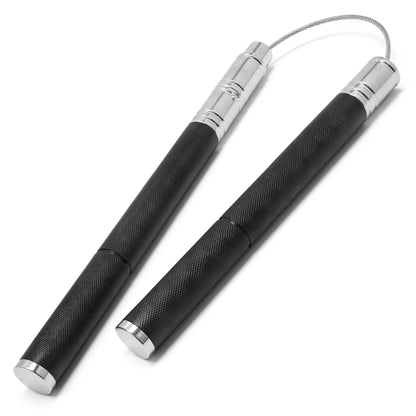 26" Black Wired Metal | Practice Nunchucks