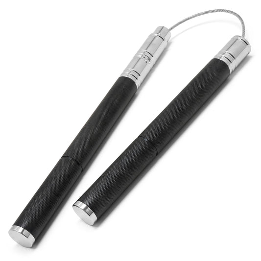 26" Black Wired Metal | Practice Nunchucks