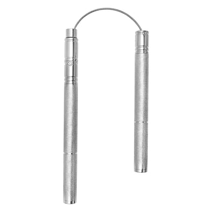 26" Chrome Wired Metal | Practice Nunchucks
