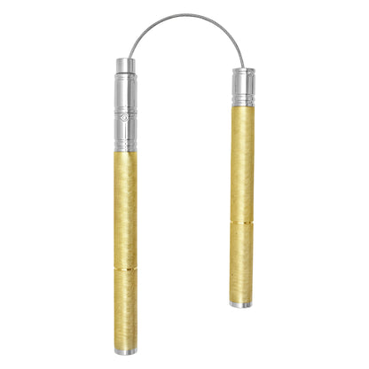 26" Gold Wired Metal | Practice Nunchucks