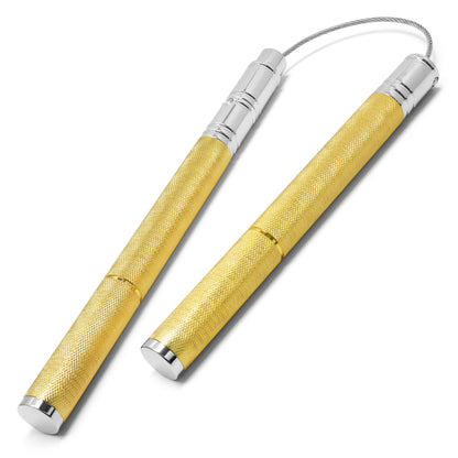 26" Gold Wired Metal | Practice Nunchucks