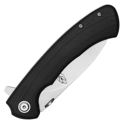 Buckshot Knives - 8.75" Black Textured D2 Steel | Ball Bearing Pocket Knife