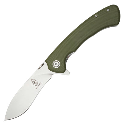 Buckshot Knives - 8.75” Green Textured D2 Steel | Ball Bearing Pocket Knife