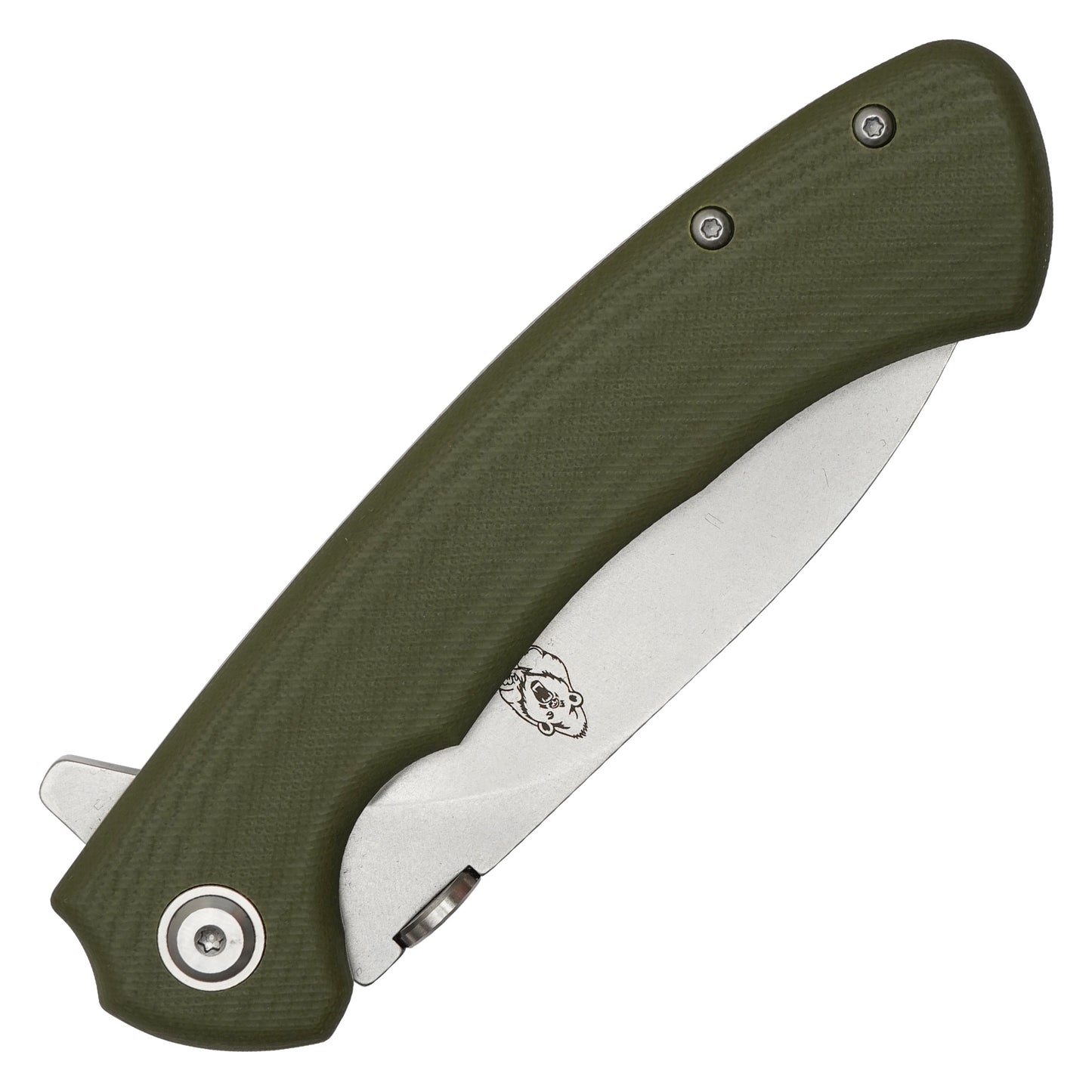 Buckshot Knives - 8.75” Green Textured D2 Steel | Ball Bearing Pocket Knife