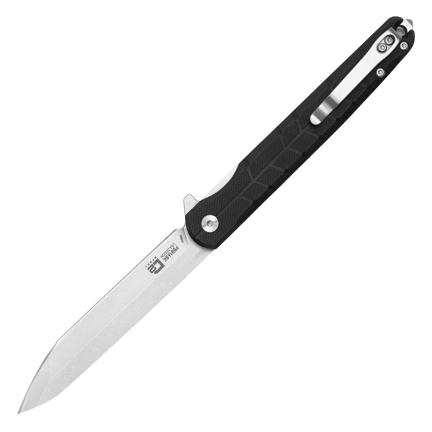 Buckshot Knives - 8.75" Black Slim | D2 Ball Bearing Pocket Knife