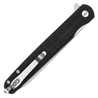 Buckshot Knives - 8.75" Black Slim | D2 Ball Bearing Pocket Knife