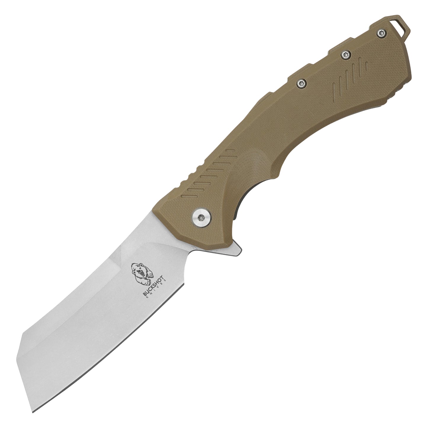Buckshot Knives - 8.5" Desert Tan | D2 Pocket Cleaver Knife