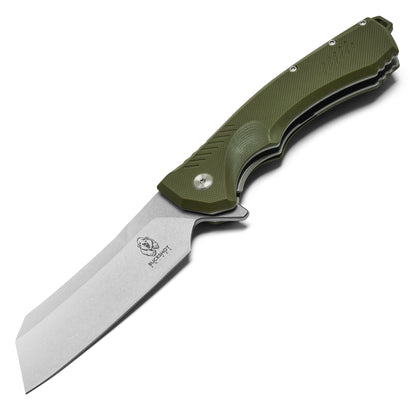 Buckshot Knives - 8.5" Green | D2 Pocket Cleaver Knife