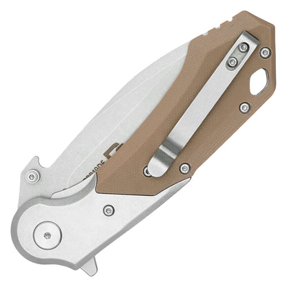 Buckshot Knives - 8.25" Desert D2 Drop Point | Ball Bearing Pocket Knife