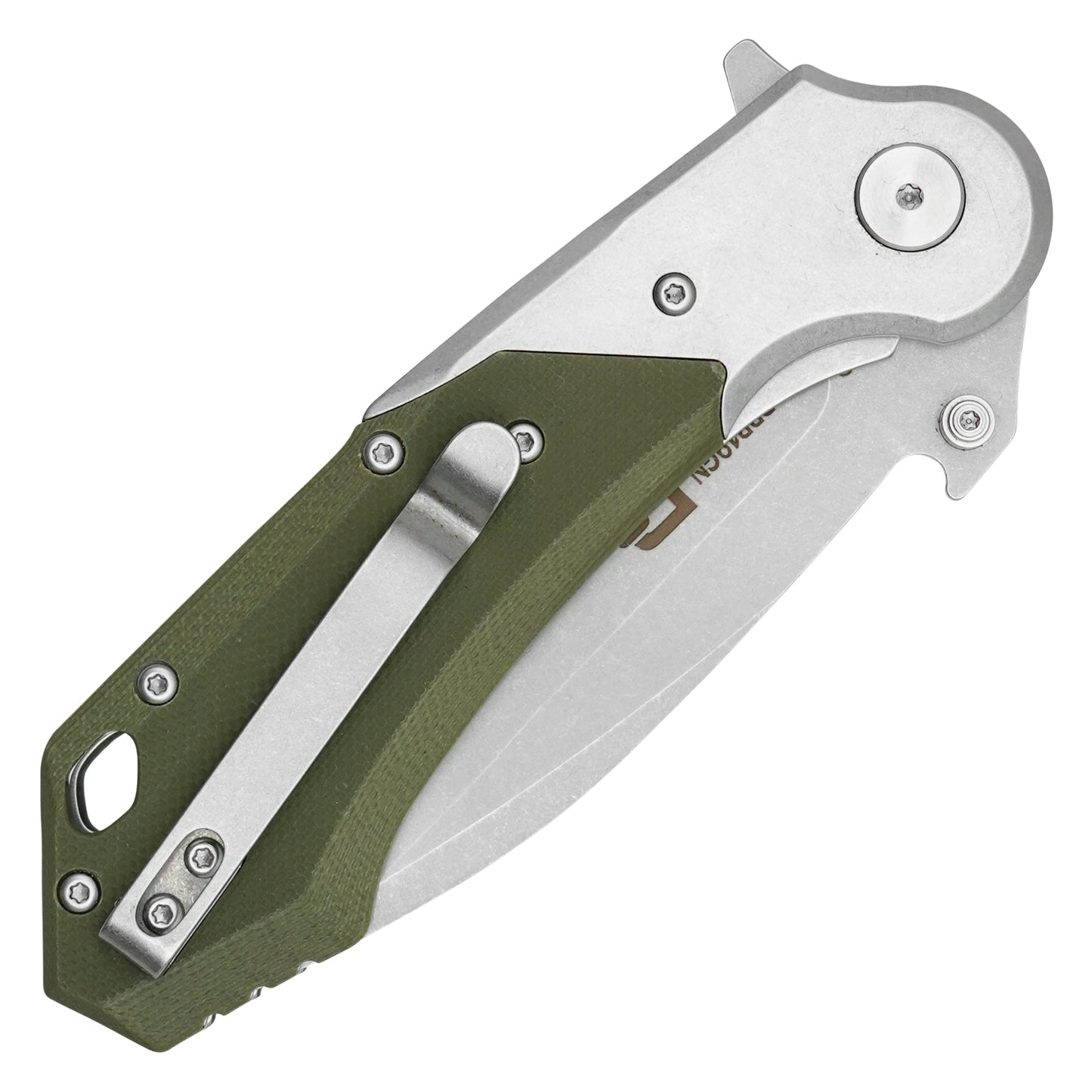Buckshot Knives - 8.25" Green D2 Drop Point | Ball Bearing Pocket Knife