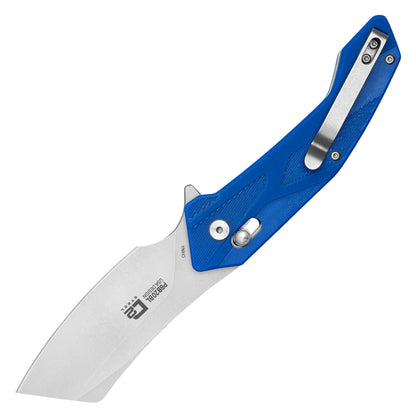 Buckshot Knives - 8" Blue | D2 Pocket Cleaver Knife