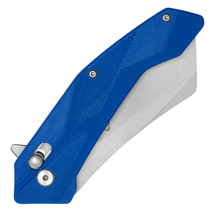Buckshot Knives - 8" Blue | D2 Pocket Cleaver Knife