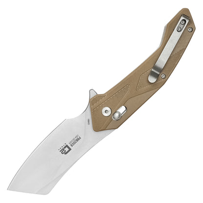Buckshot Knives - 8" Desert Tan | D2 Pocket Cleaver Knife