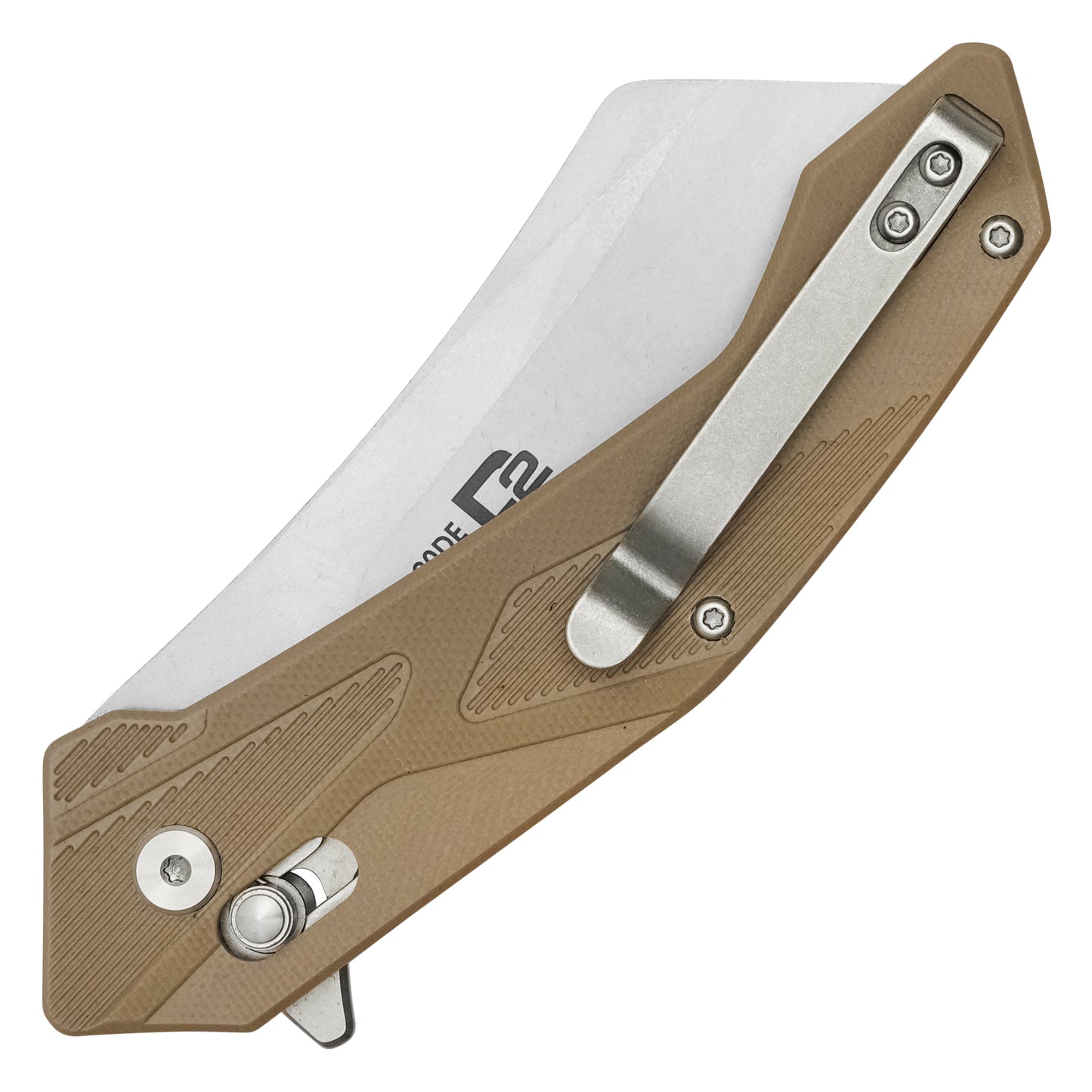 Buckshot Knives - 8" Desert Tan | D2 Pocket Cleaver Knife