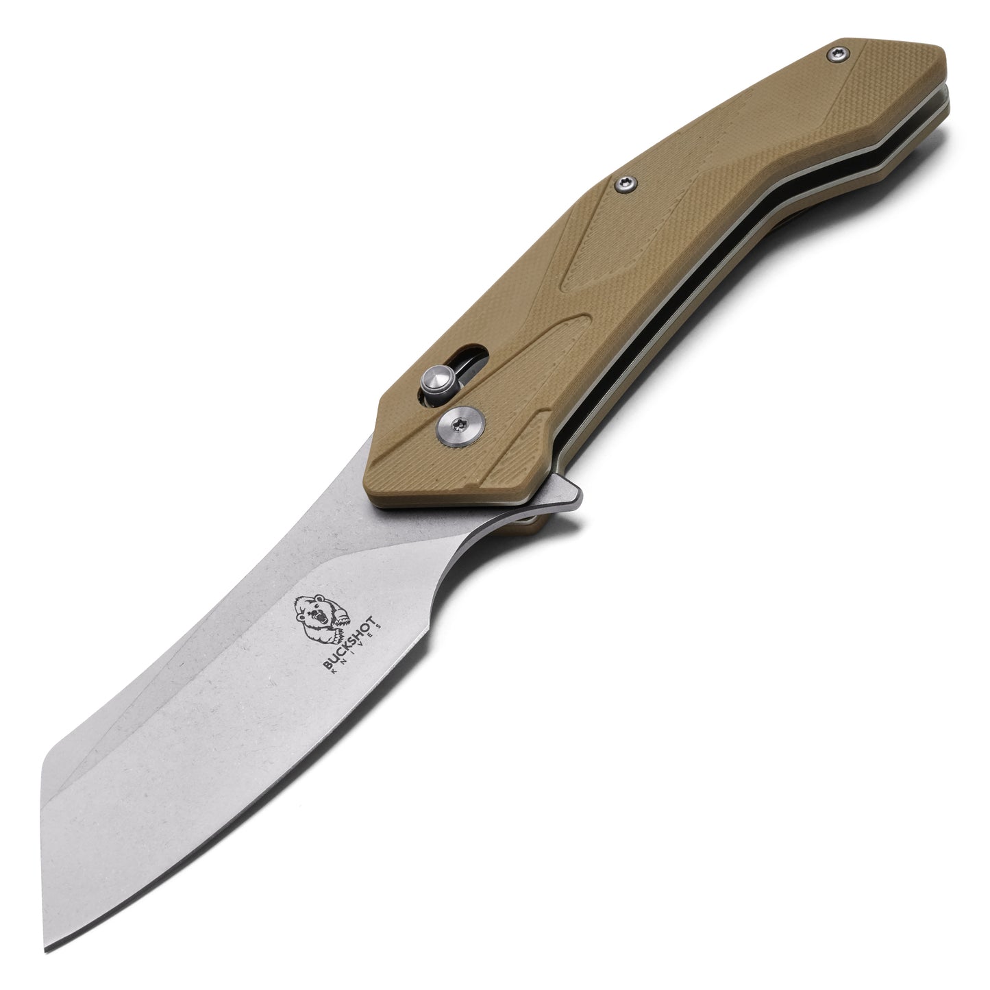 Buckshot Knives - 8" Desert Tan | D2 Pocket Cleaver Knife