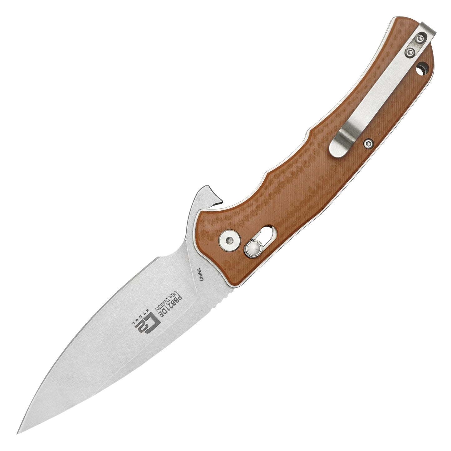 Buckshot Knives - 8.25" Desert D2 Drop Point | Ball Bearing Pocket Knife