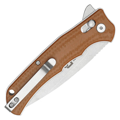 Buckshot Knives - 8.25" Desert D2 Drop Point | Ball Bearing Pocket Knife