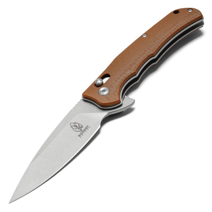 Buckshot Knives - 8.25" Desert D2 Drop Point | Ball Bearing Pocket Knife