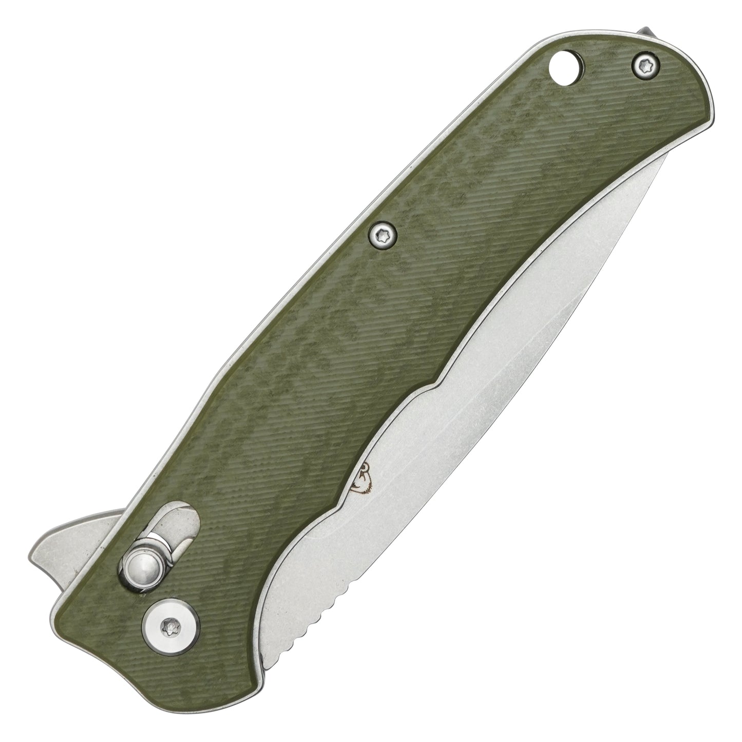 Buckshot Knives - 8.25" Green D2 Drop Point | Ball Bearing Pocket Knife