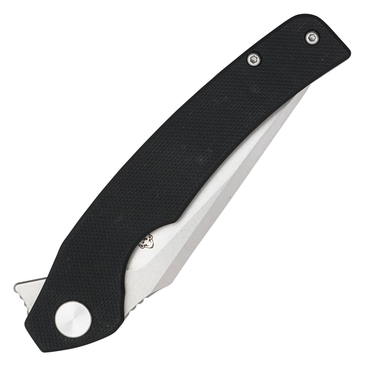 Buckshot Knives - 7.75" Black D2 Drop Point | Ball Bearing Pocket Knife