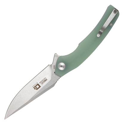Buckshot Knives - 7.75" Translucent D2 Drop Point | Ball Bearing Pocket Knife