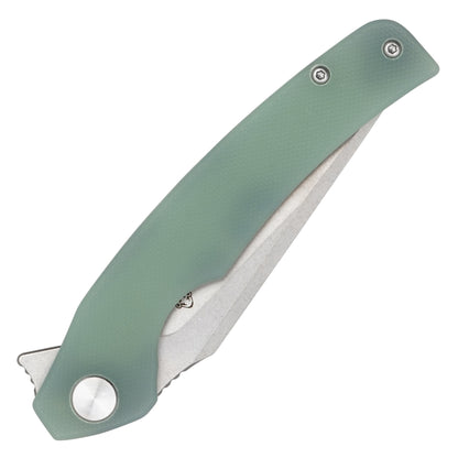 Buckshot Knives - 7.75" Translucent D2 Drop Point | Ball Bearing Pocket Knife