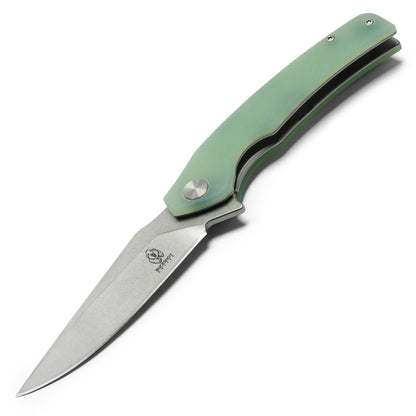 Buckshot Knives - 7.75" Translucent D2 Drop Point | Ball Bearing Pocket Knife