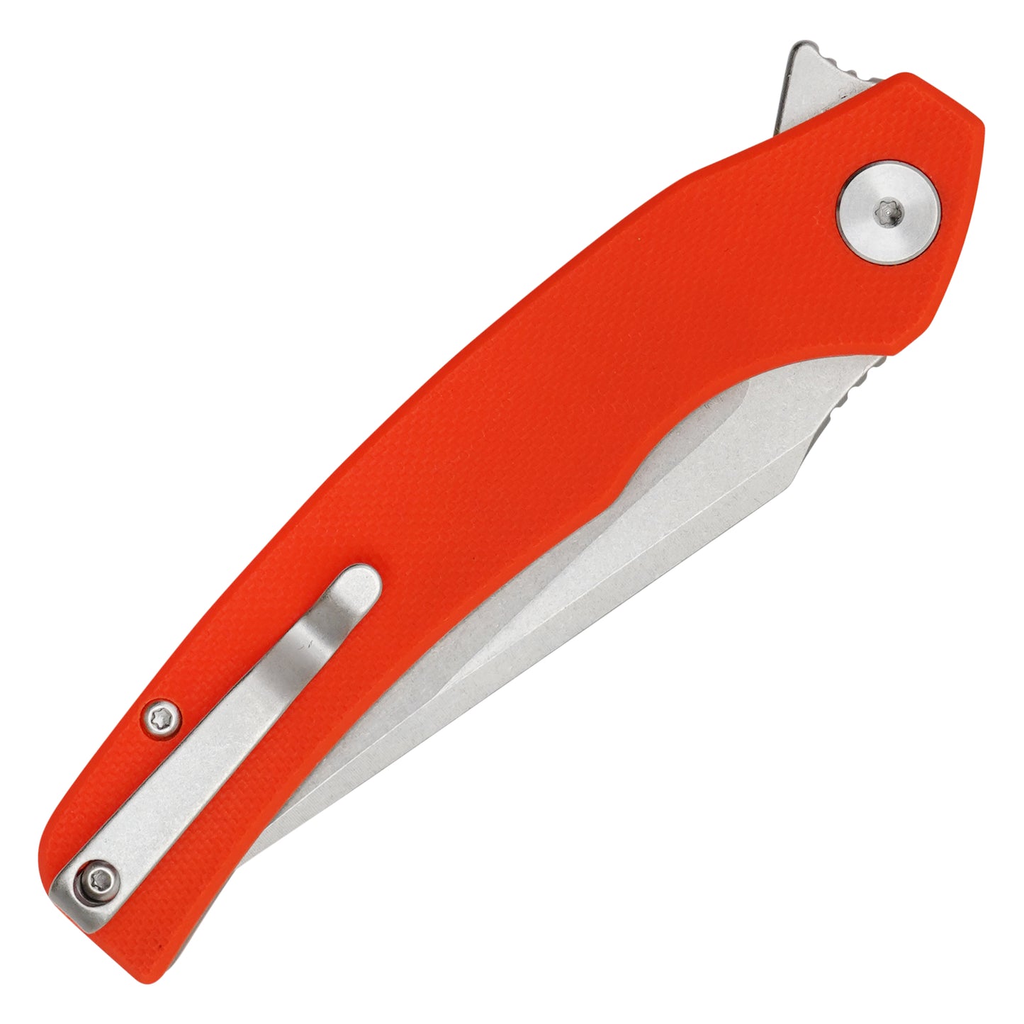 Buckshot Knives - 7.75" Orange D2 Drop Point | Ball Bearing Pocket Knife