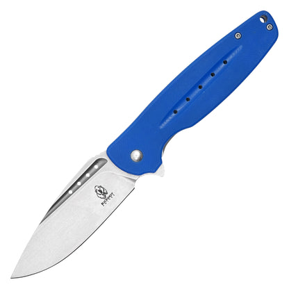 Buckshot Knives - 8.25" Blue D2 Drop Point | Ball Bearing Pocket Knife