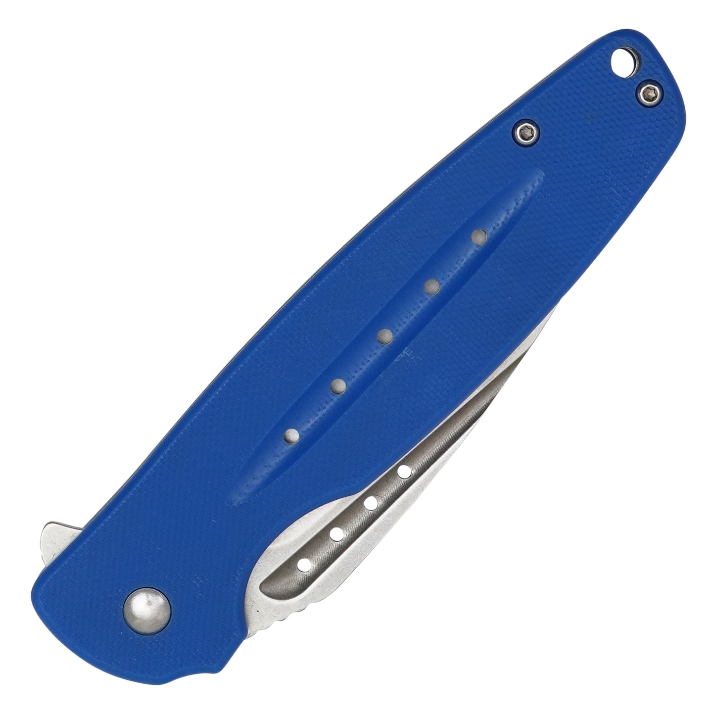 Buckshot Knives - 8.25" Blue D2 Drop Point | Ball Bearing Pocket Knife