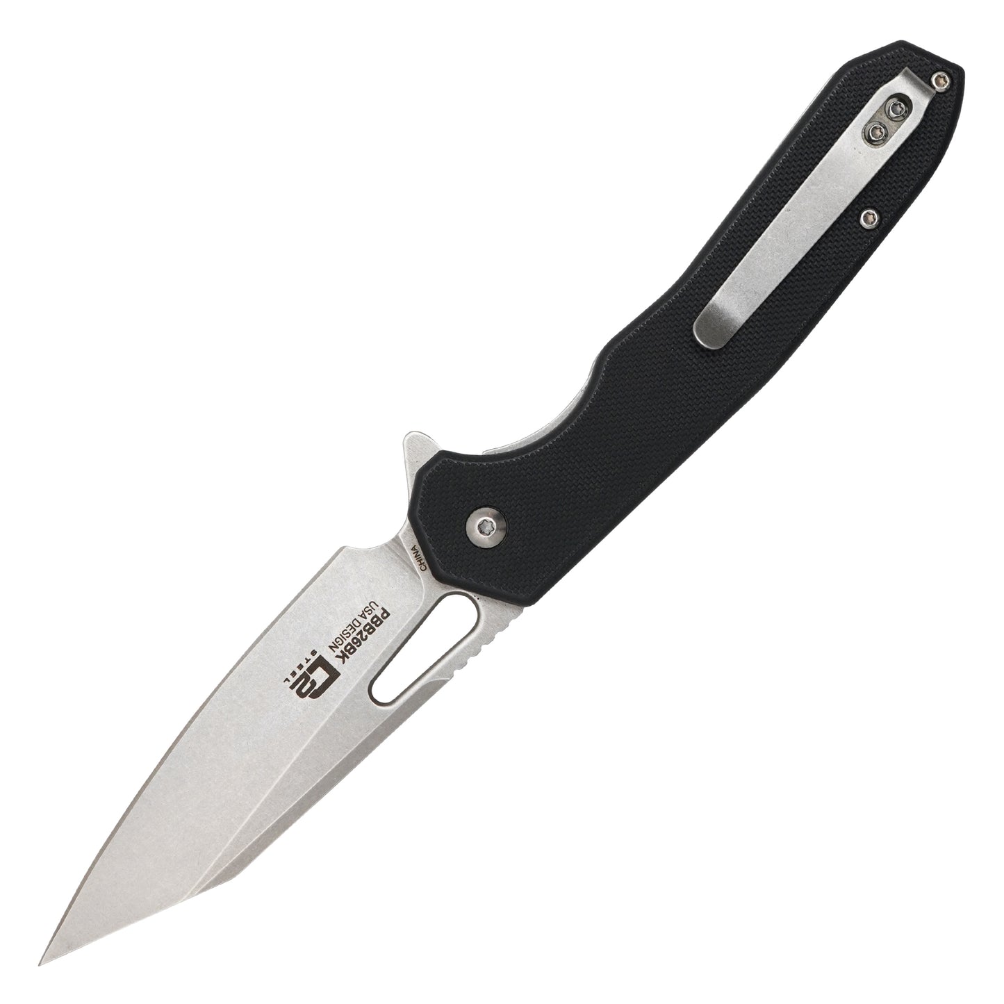 Buckshot Knives - 8.25" Black Perforated D2 | Ball Bearing Pocket Knife