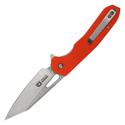 Buckshot Knives - 8.25" Orange Perforated D2 | Ball Bearing Pocket Knife