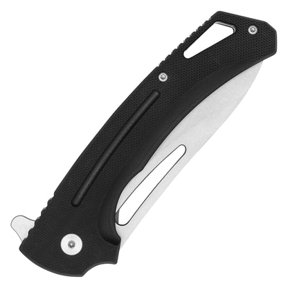 Buckshot Knives - 8.25" Black Perforated D2 | Ball Bearing Pocket Knife