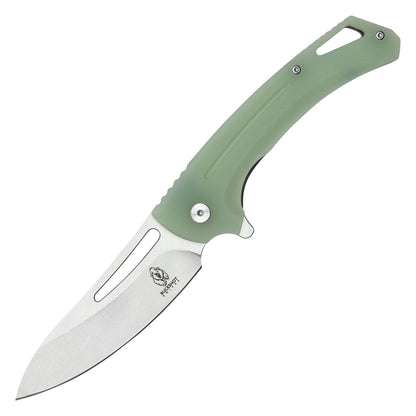 Buckshot Knives - 8.25" Jade Perforated D2 | Ball Bearing Pocket Knife