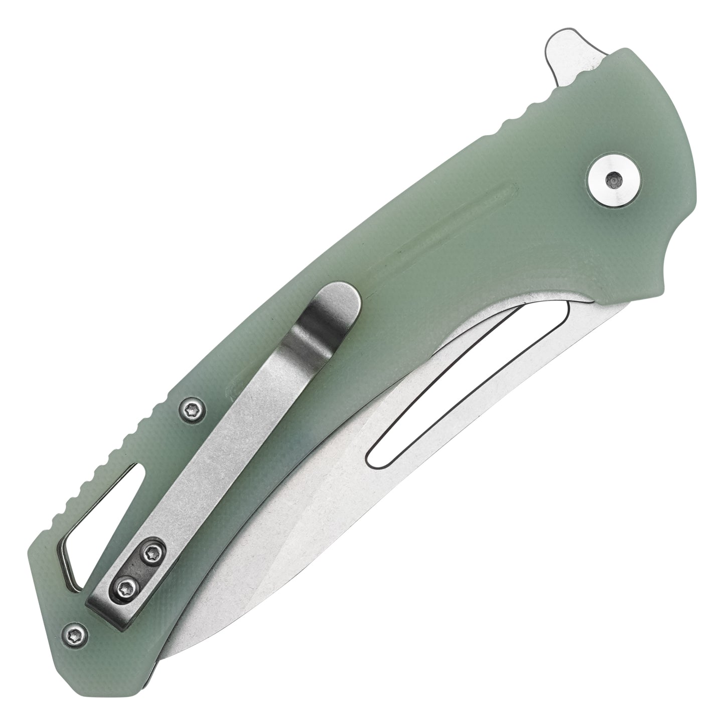 Buckshot Knives - 8.25" Jade Perforated D2 | Ball Bearing Pocket Knife