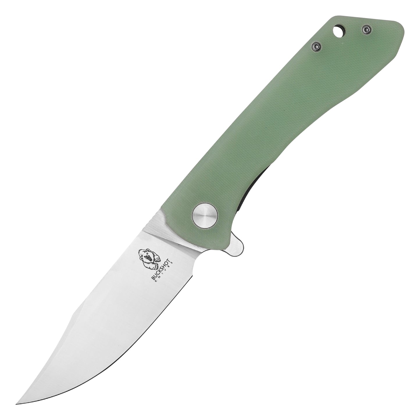 Buckshot Knives - 8.5" Jade Polished D2 | Ball Bearing Pocket Knife