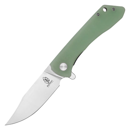 Buckshot Knives - 8.5" Jade Polished D2 | Ball Bearing Pocket Knife