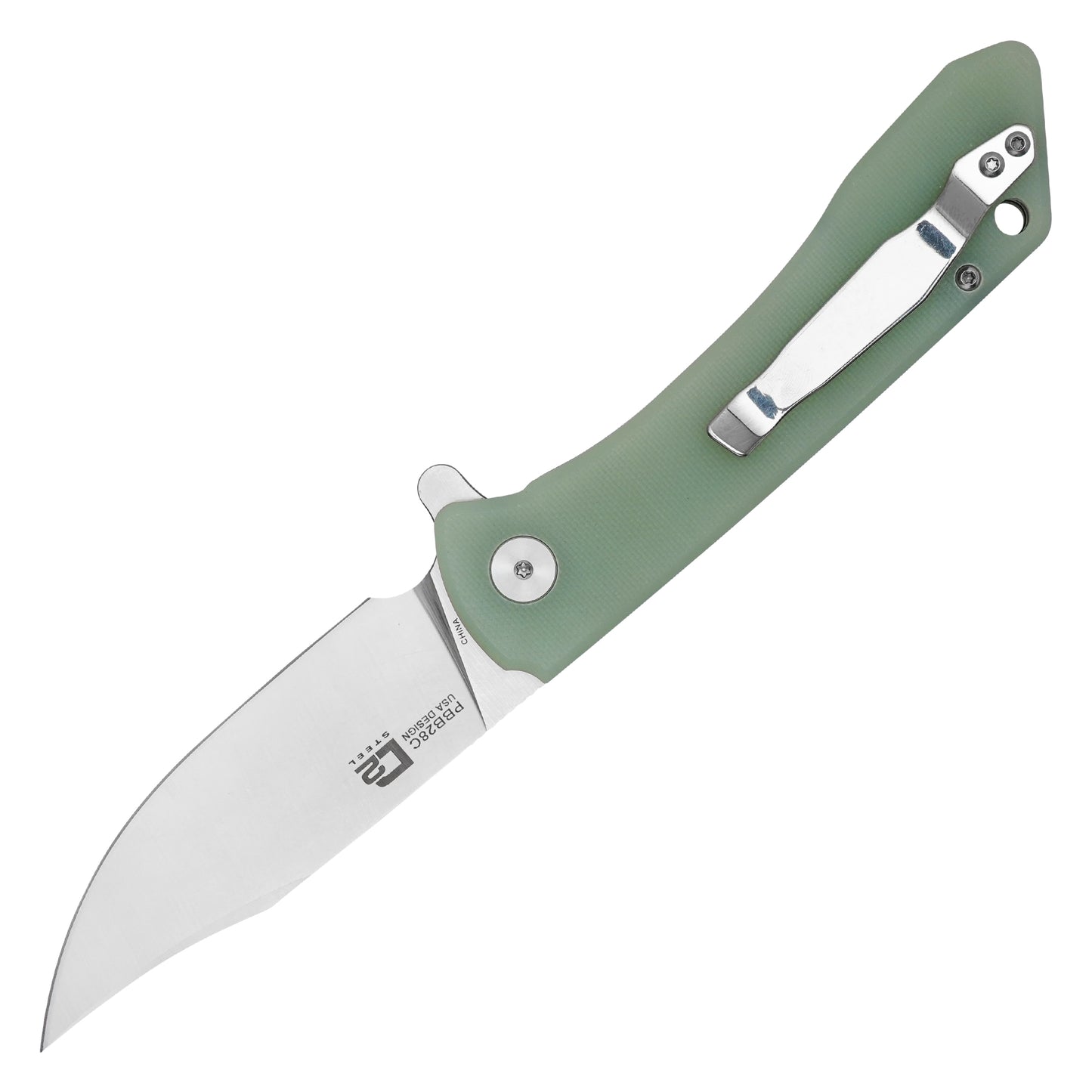 Buckshot Knives - 8.5" Jade Polished D2 | Ball Bearing Pocket Knife