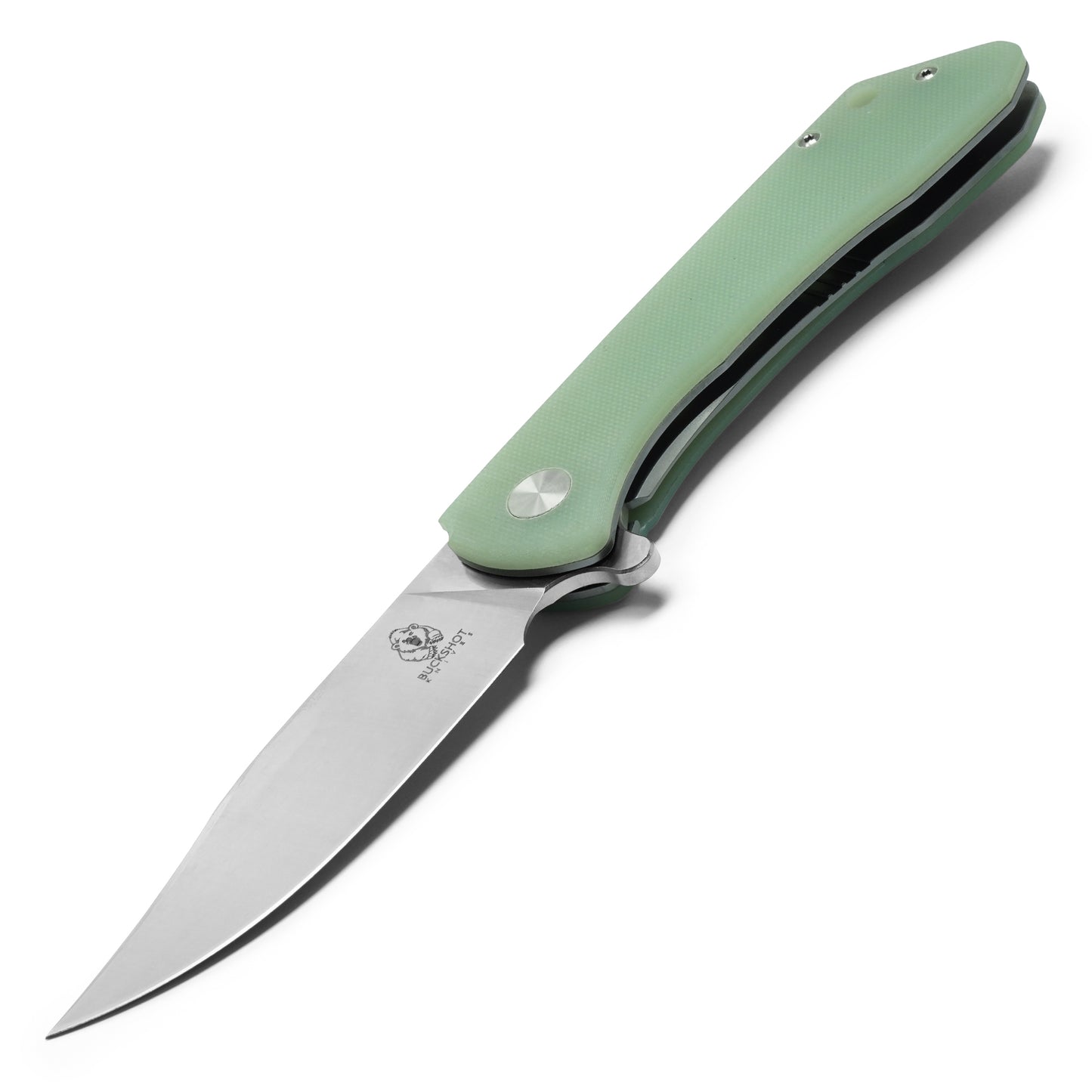 Buckshot Knives - 8.5" Jade Polished D2 | Ball Bearing Pocket Knife
