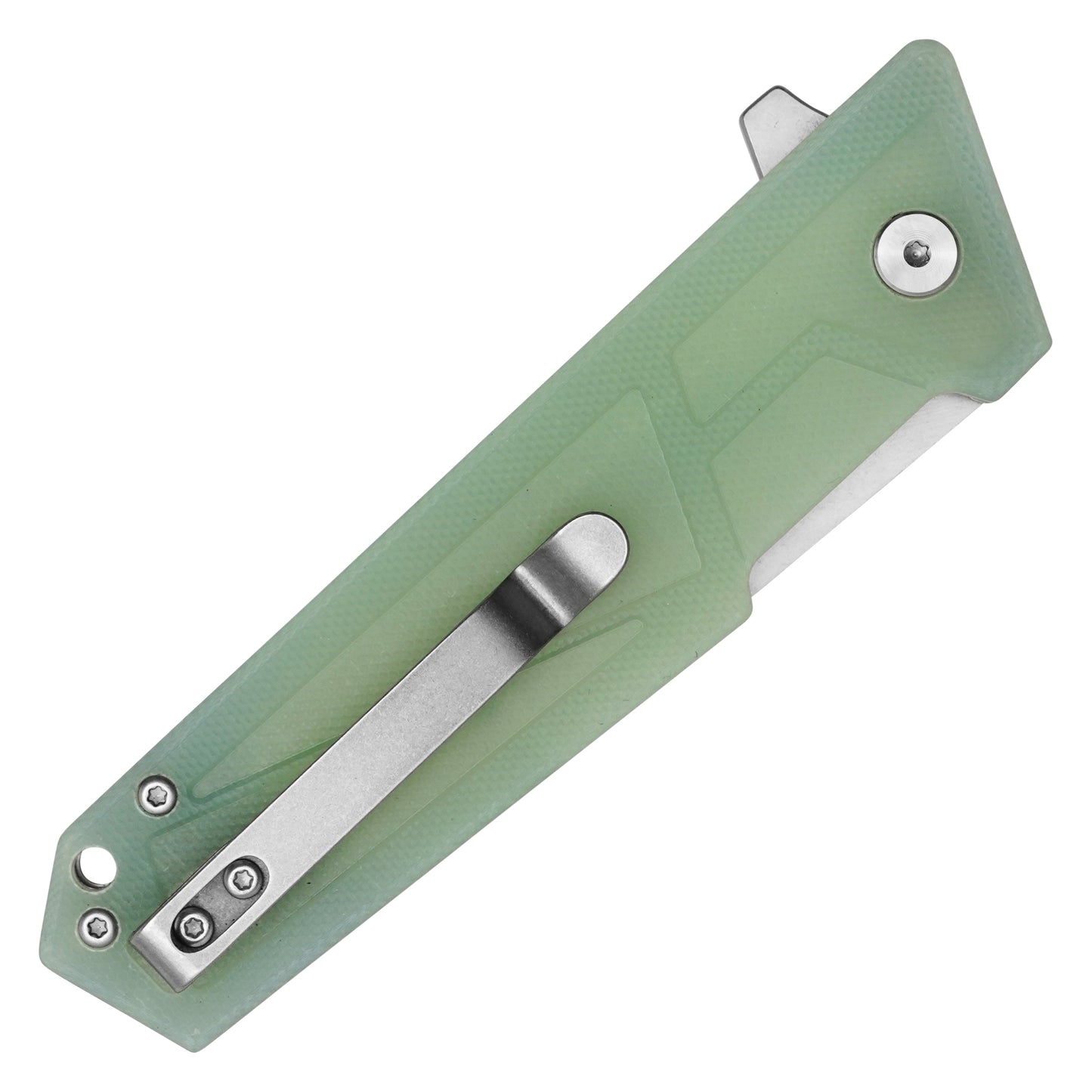 Buckshot Knives - 8" Jade Green D2 Tanto | Ball Bearing Pocket Knife