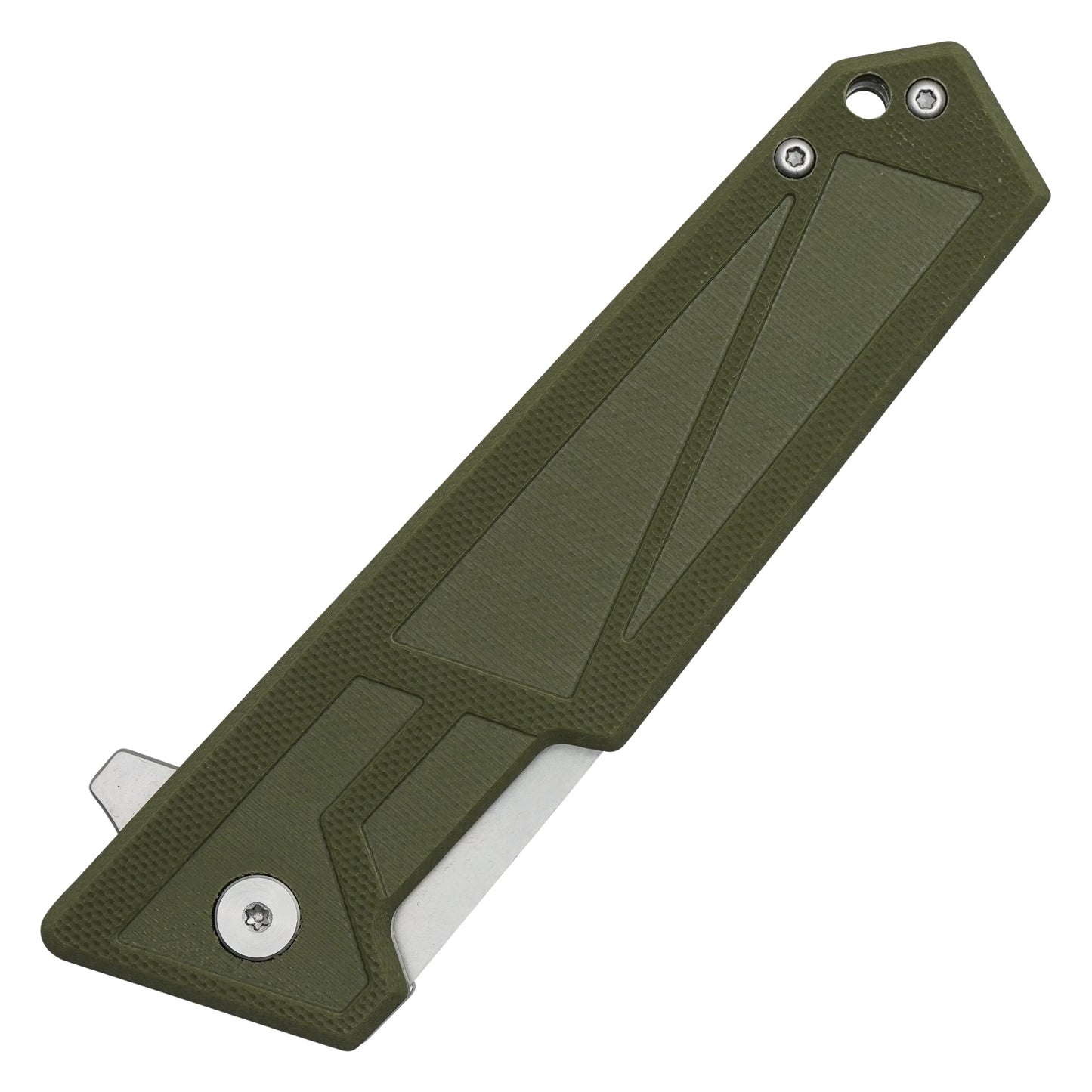 Buckshot Knives - 8" Olive Green D2 Tanto | Ball Bearing Pocket Knife