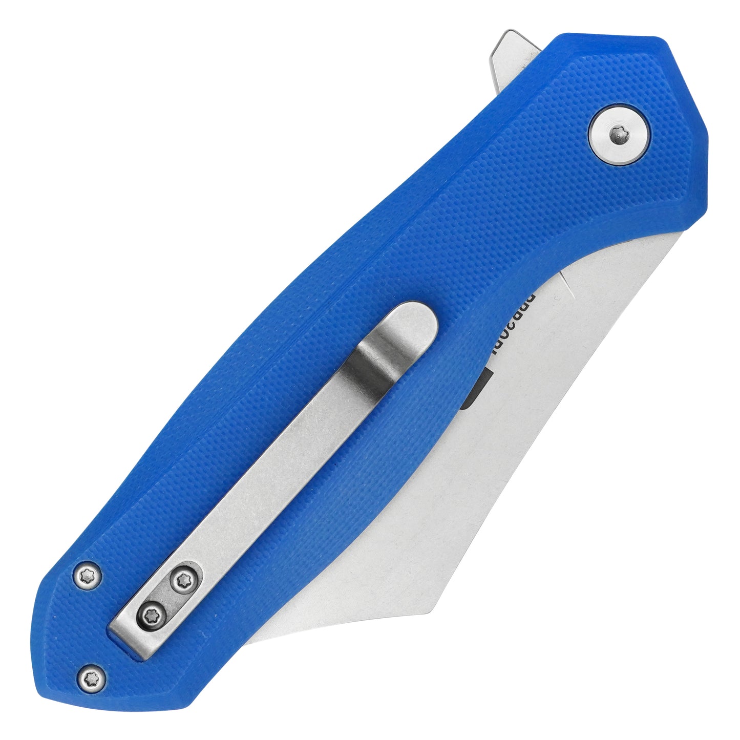 Buckshot Knives - 8.25" Blue D2 Clip Point | Ball Bearing Pocket Knife